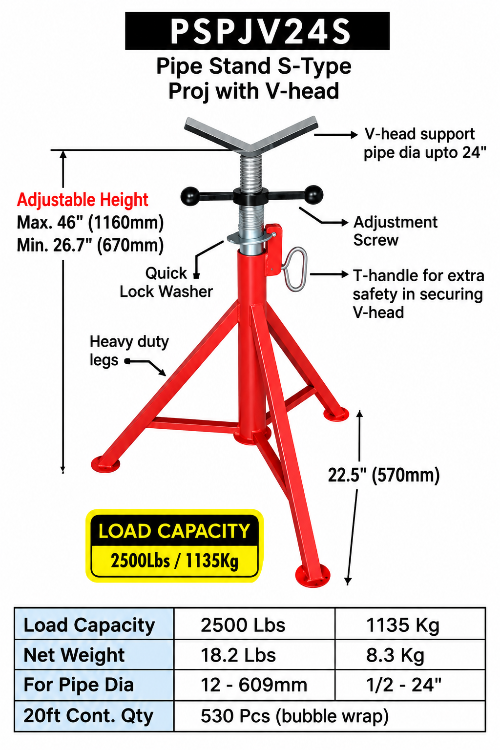 v-head-pipe-stand