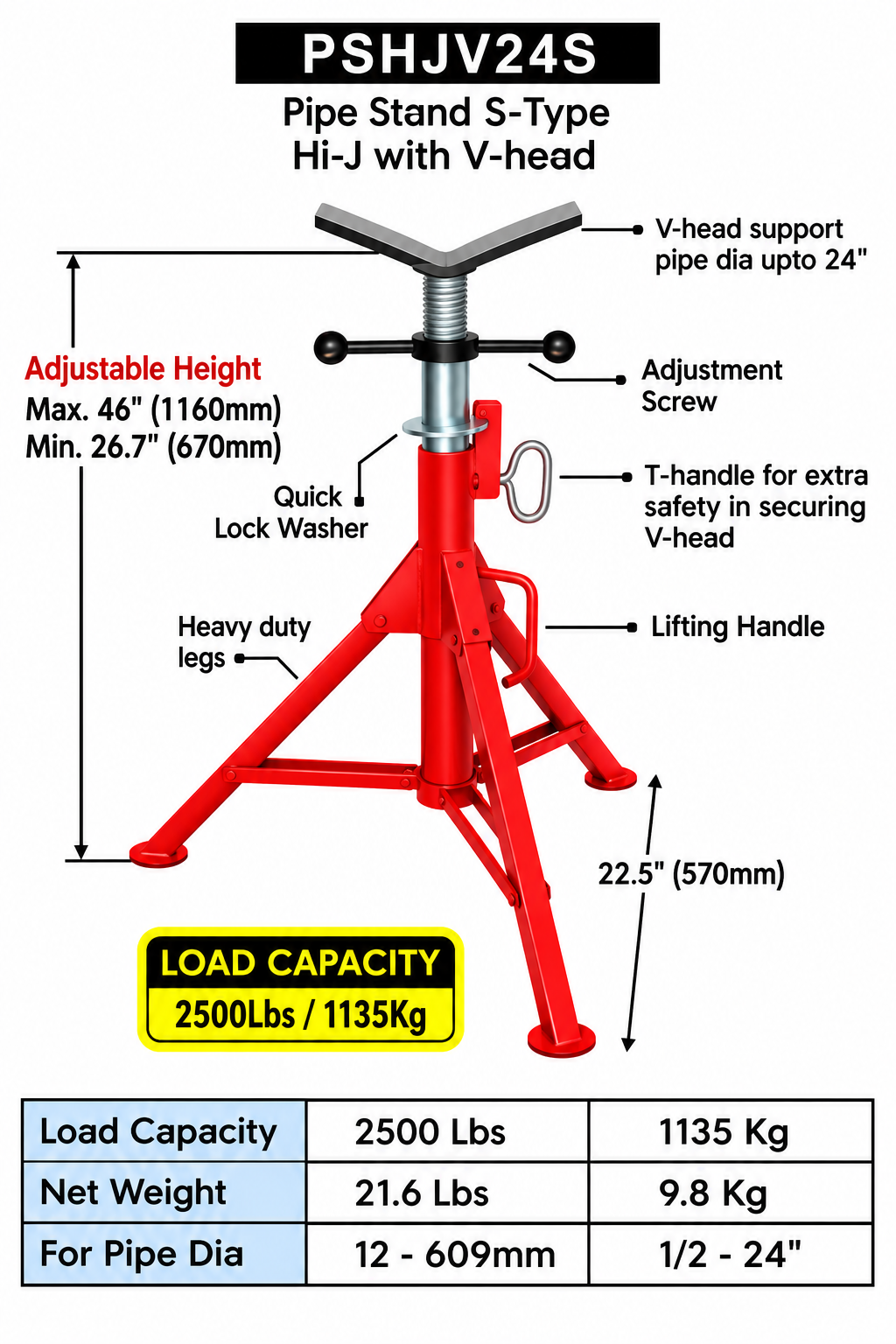 v-head-pipe-stand